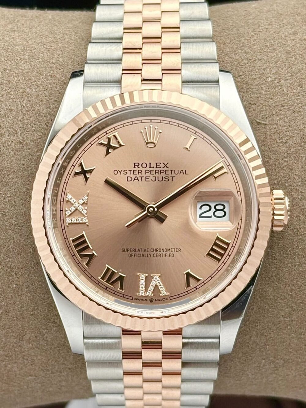 Rolex Datejust 36 Steel & Everose Pink Rosé Roman Diamond VI & IX Dial Jubilee 126231 | 2025 | 36mm