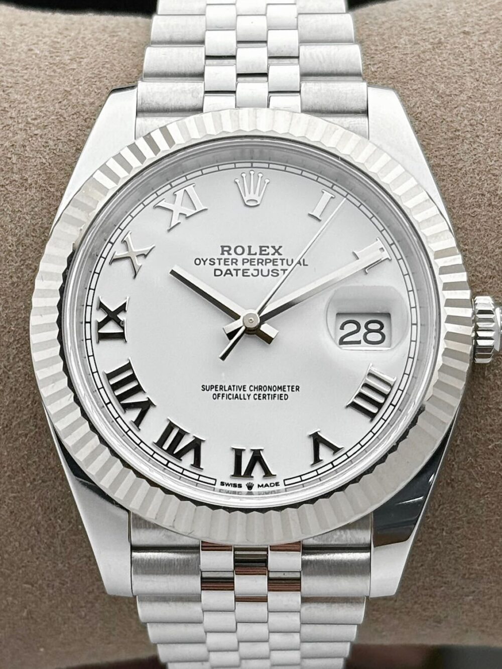 Rolex Datejust 41 White Roman Dial Jubilee Bracelet 126334 | 2024 | 41mm