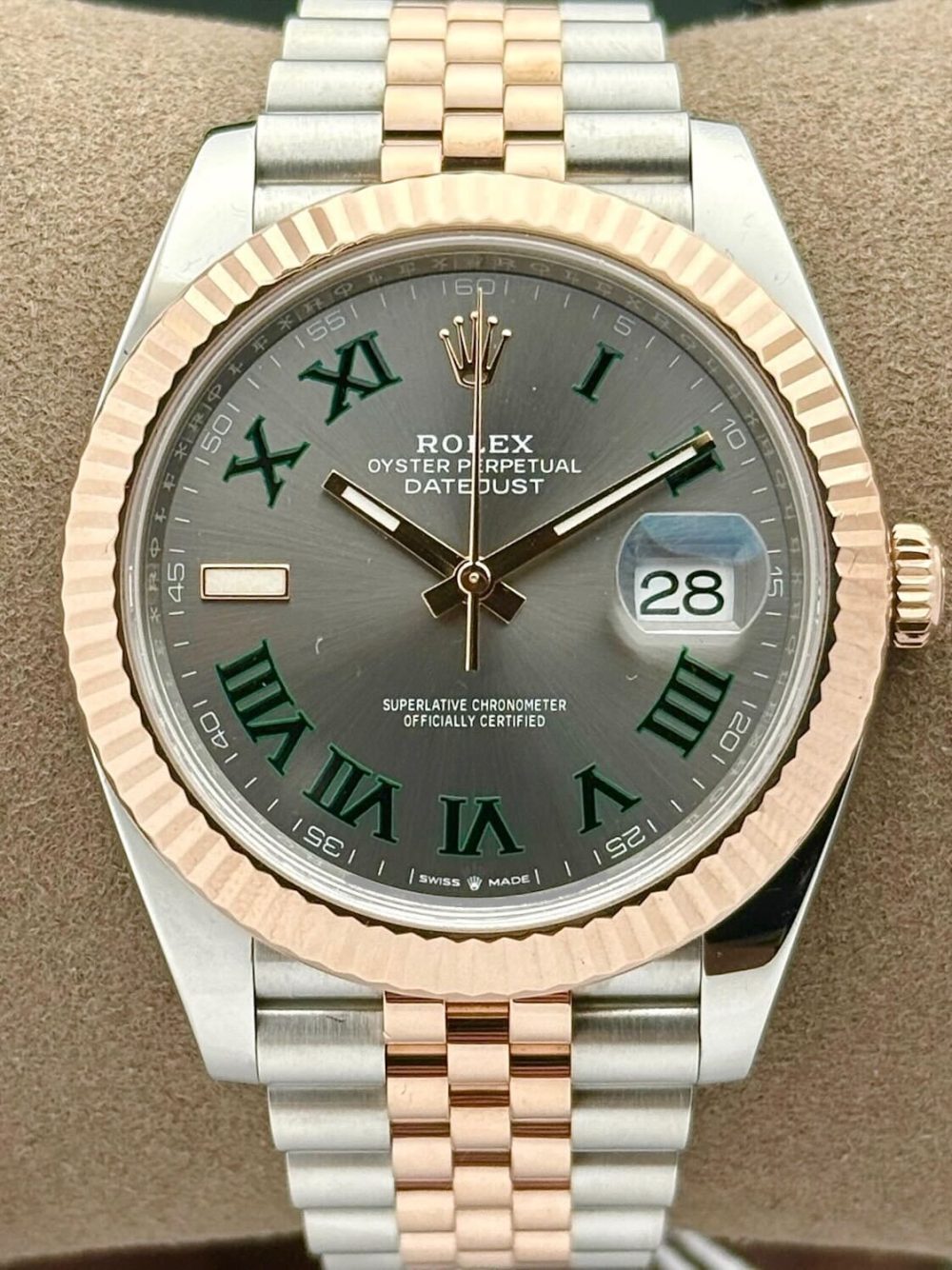 Rolex Datejust 41 Rose Gold Two Tone Wimbledon Dial Jubilee 126331 | 2024 | 41mm
