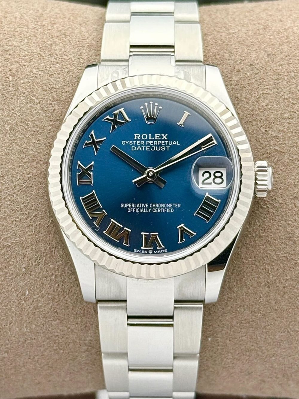 Rolex Datejust 31 Steel Fluted Bezel Blue Roman Dial Oyster 278274 | 2025 | 31mm