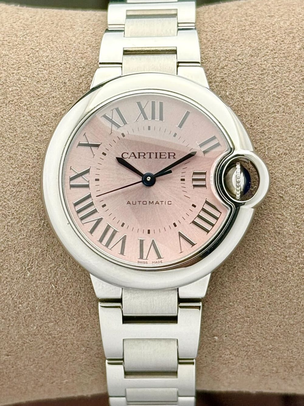 Cartier Ballon Bleu Pink Sunray Dial Stainless Steel WSBB0068 | 2025 | 33mm
