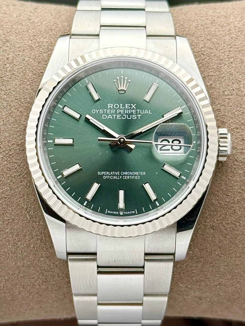 Rolex Datejust 36 Mint Green Dial Fluted Oyster Bracelet 126234 | 2022 | 36mm