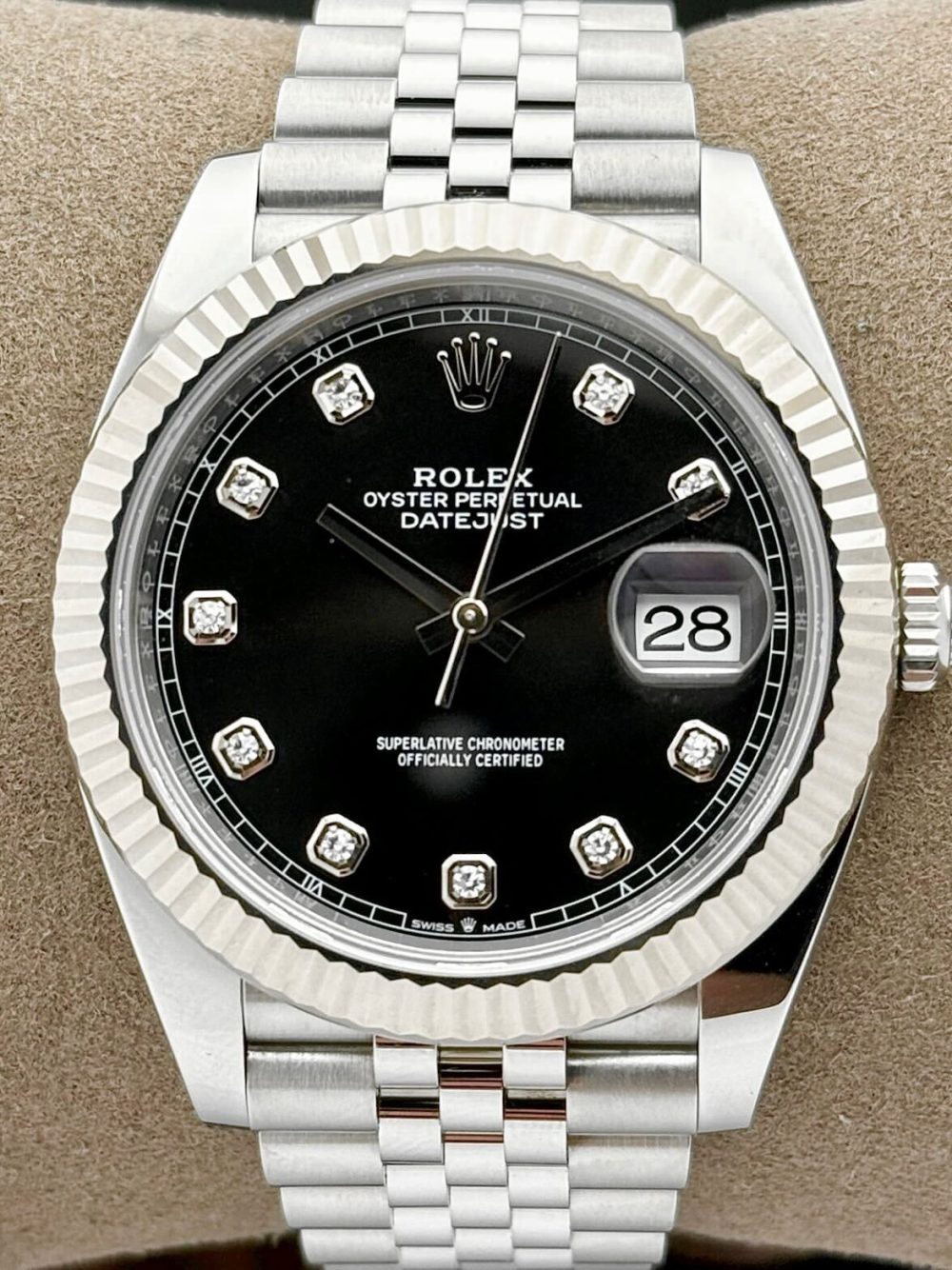 Rolex Datejust 41 Black Diamond Dial White Gold 126334 | 2025 | 41mm